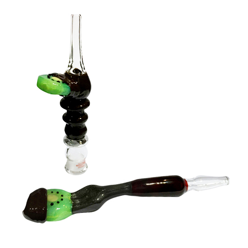 [SOLD] Vaporbrothers Whip - Hacky Sacky - Chocolate Kiwi Vaporbrothers, Hacky Sacky, Sakibomb, glass art