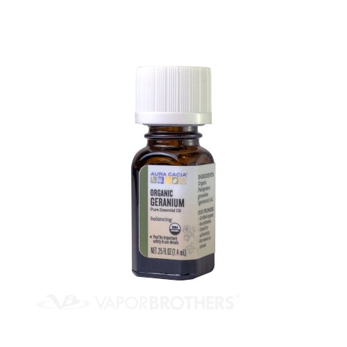 Aura Cacia Geranium Essential Oil  - 0.25 fl. oz. - Certified Organic