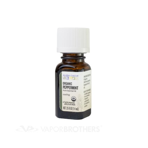 Aura Cacia Peppermint Essential Oil  - 0.25 fl. oz. - Certified Organic