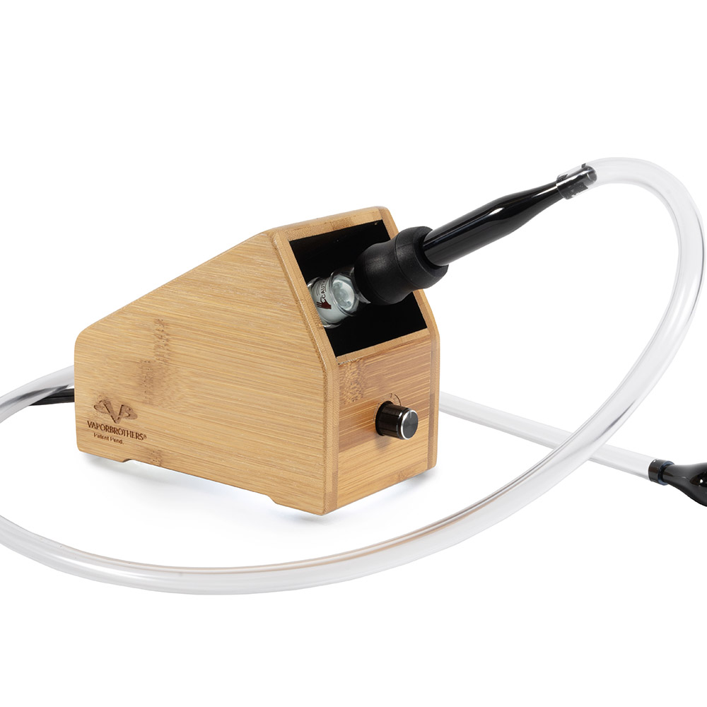 vaporizer bamboo with black glass