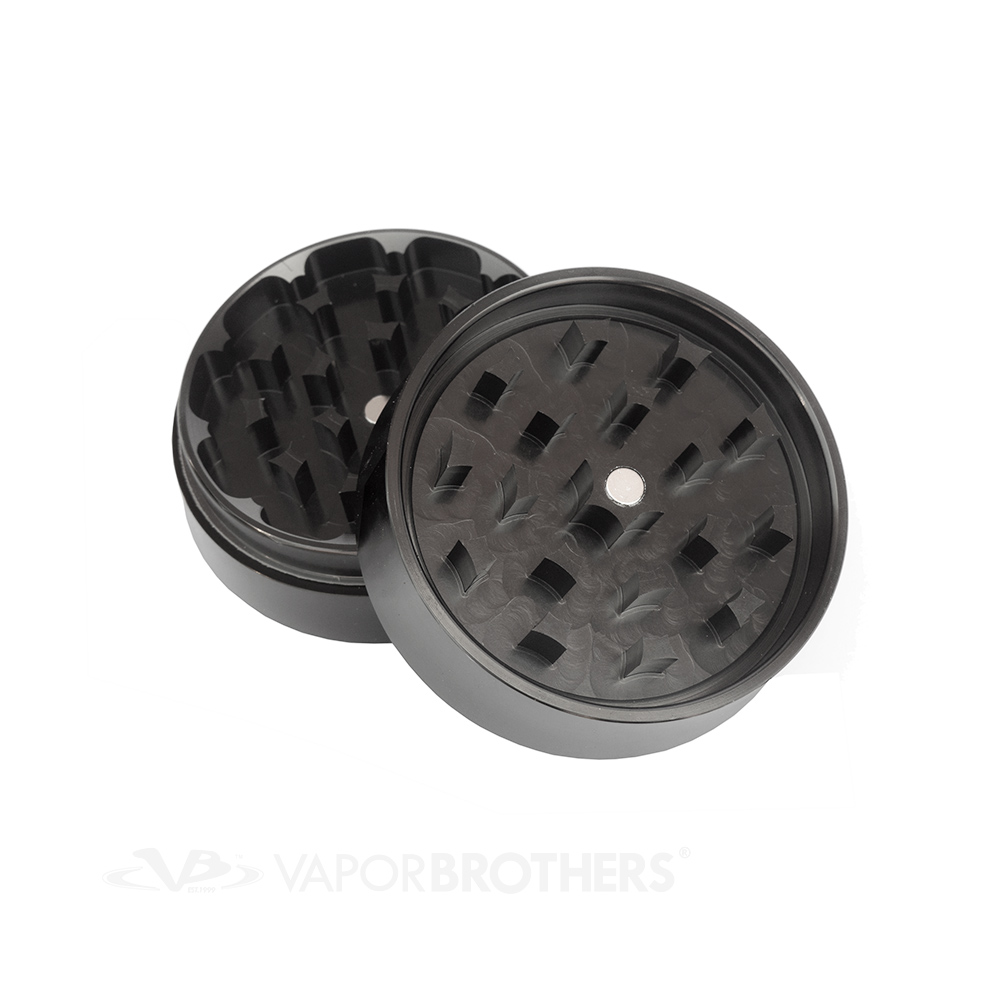 Vaporbrothers Shearing Grinder - 2 Piece - 2.5 Inch - 8250-Black